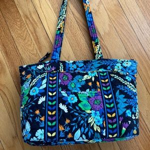 Vera Bradley Tote Bag Midnight Blues Pattern LIKE NEW!